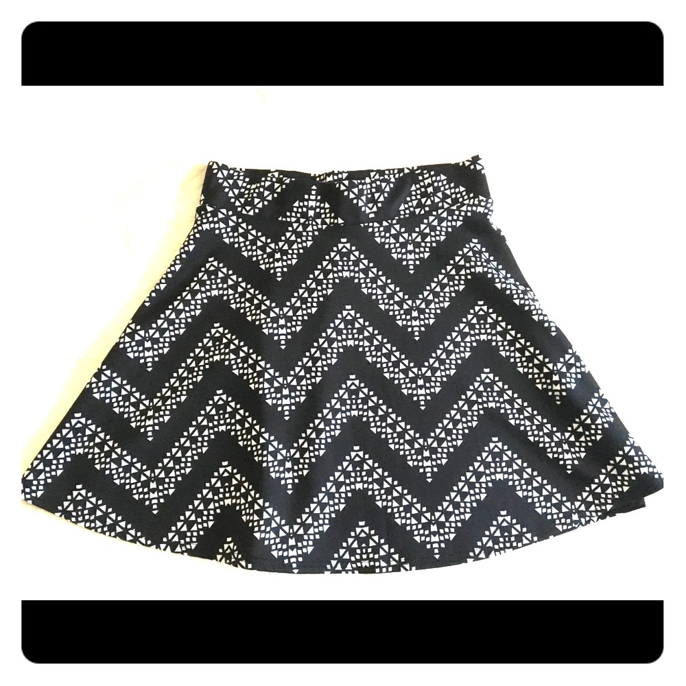 Charlotte Russe Black and White Skater Skirt!